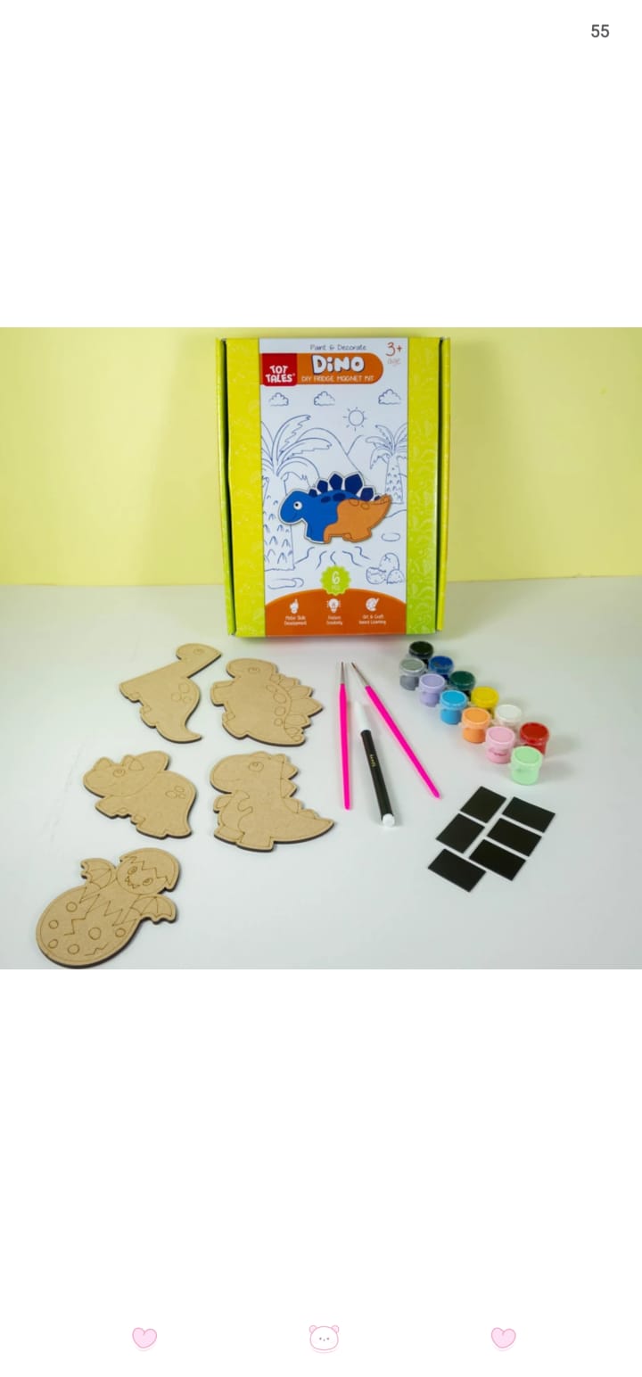Tot Tales DIY Fridge Magnet Painting Kit – Kids’ Creative Craft Set