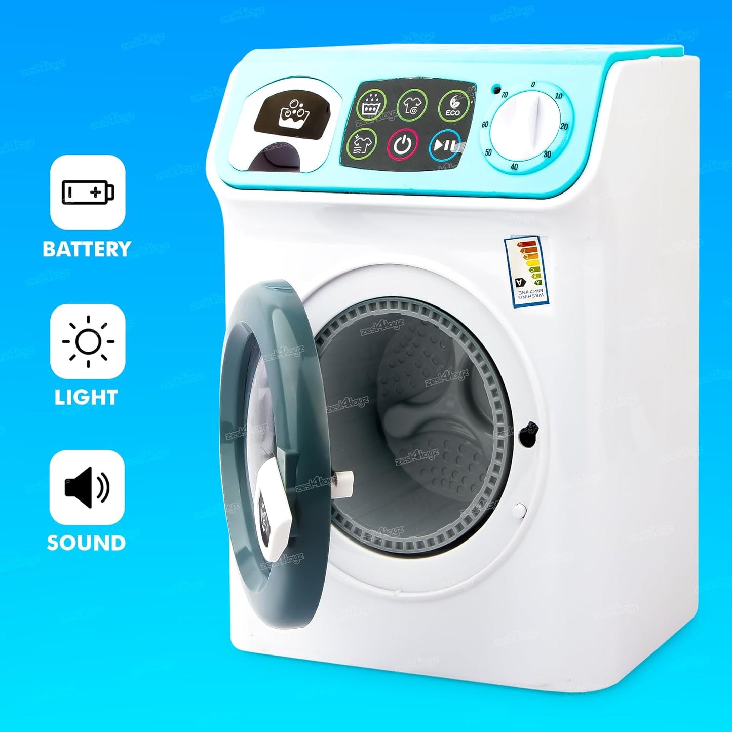 Kids Toy Washing Machine with Lights & Sound