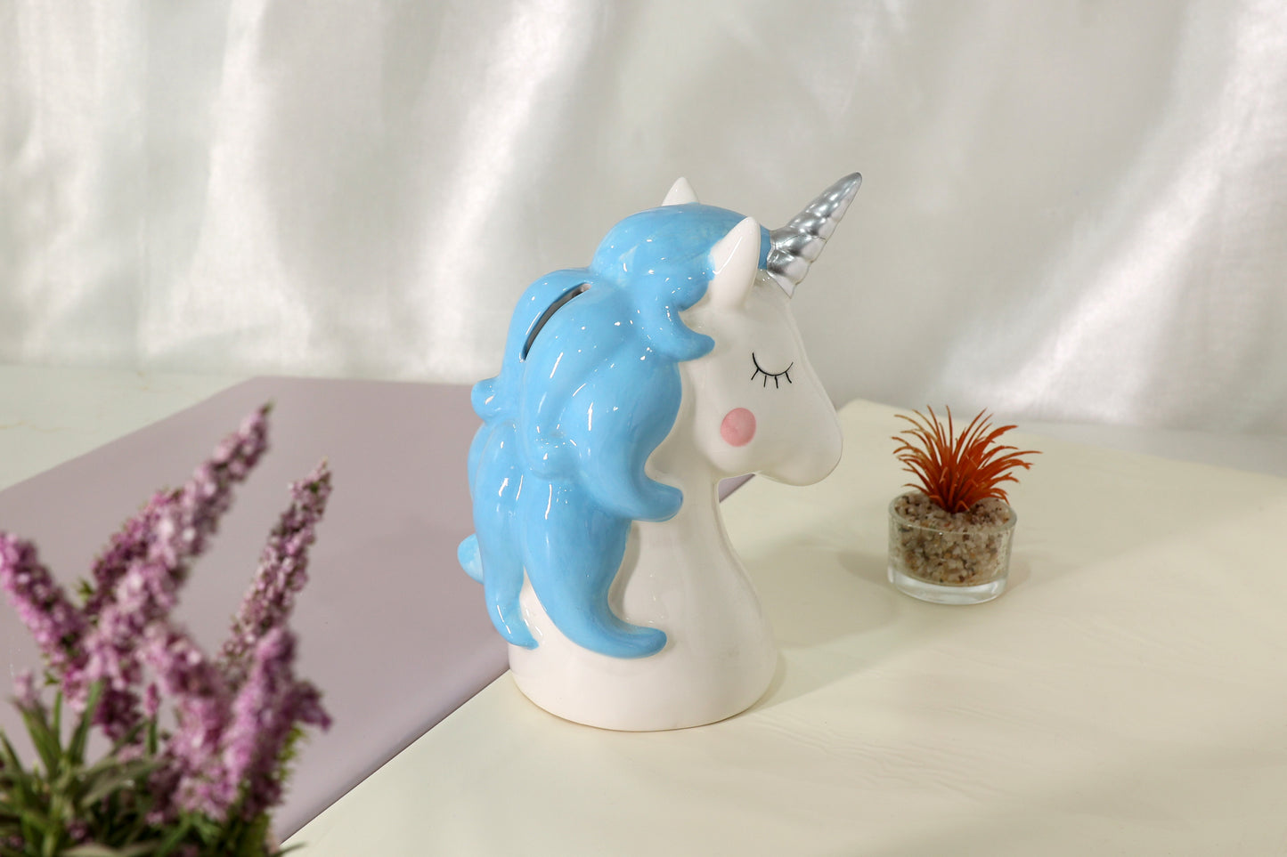 Unicorn Piggy Bank – Glossy Ceramic Coin Saver