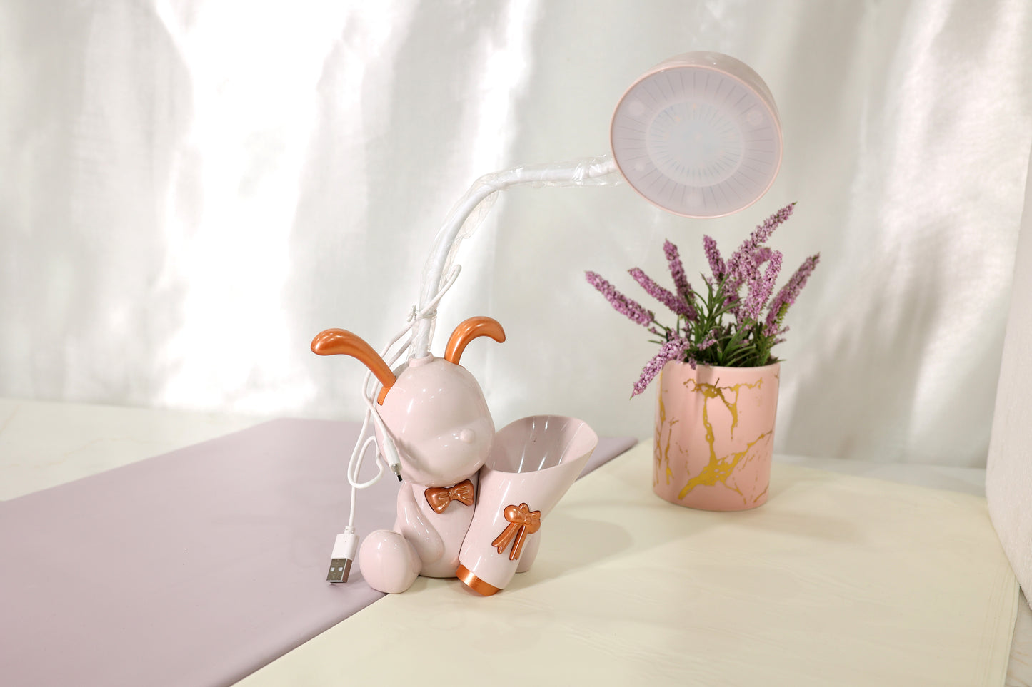 Rabbit LED Table Lamp with Pen Stand