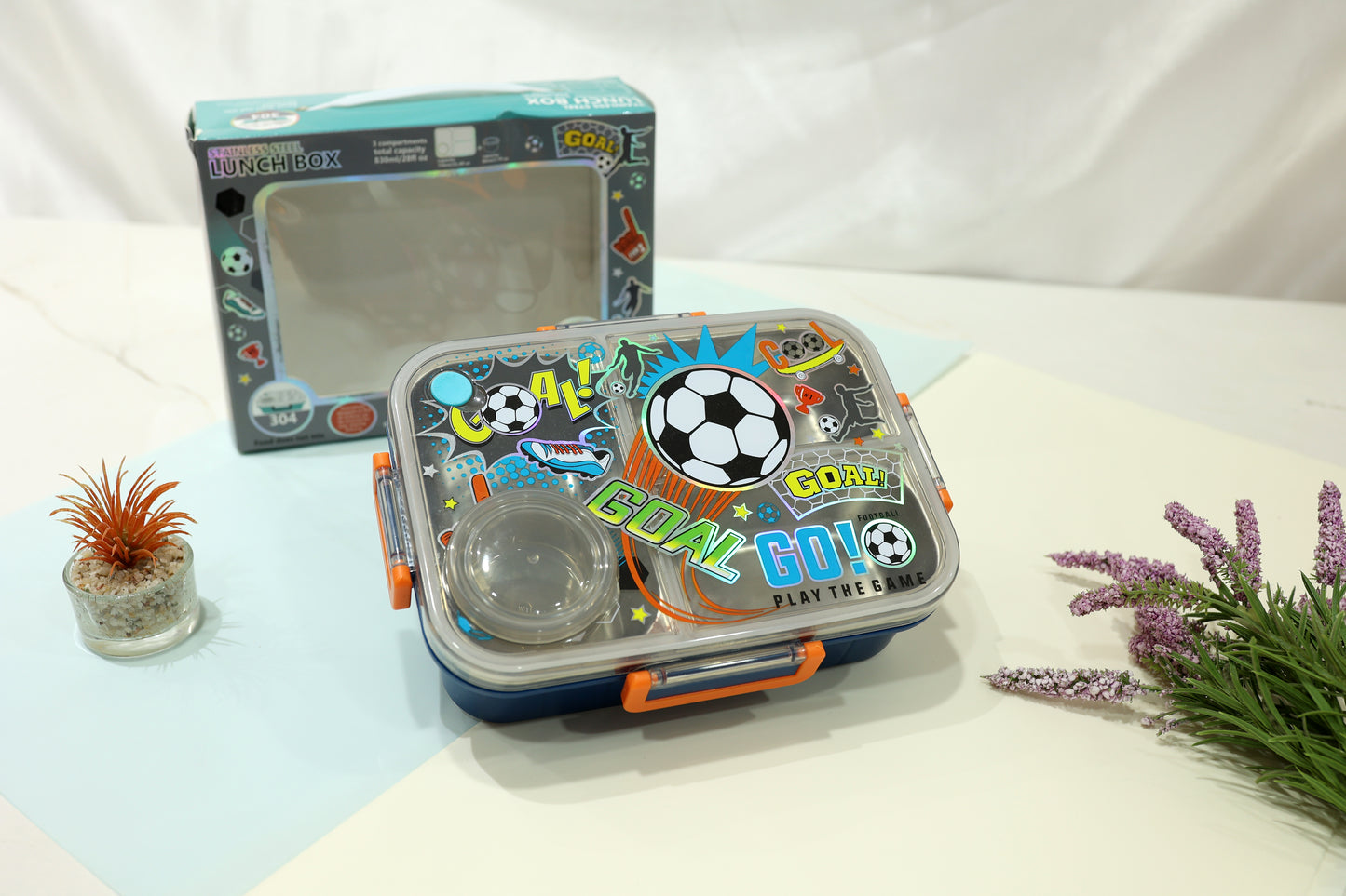 Vest Bento Kids Stainless Steel Lunch Box – Assorted Cartoon Prints (Prints May Vary)