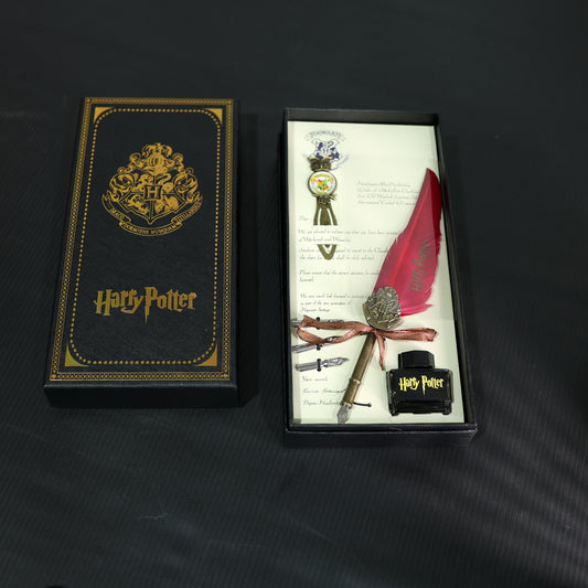 Harry Potter Premium Calligraphy Gift Set – Calligraphy Pen,3 Nibs Ink Pot & Bookmark.