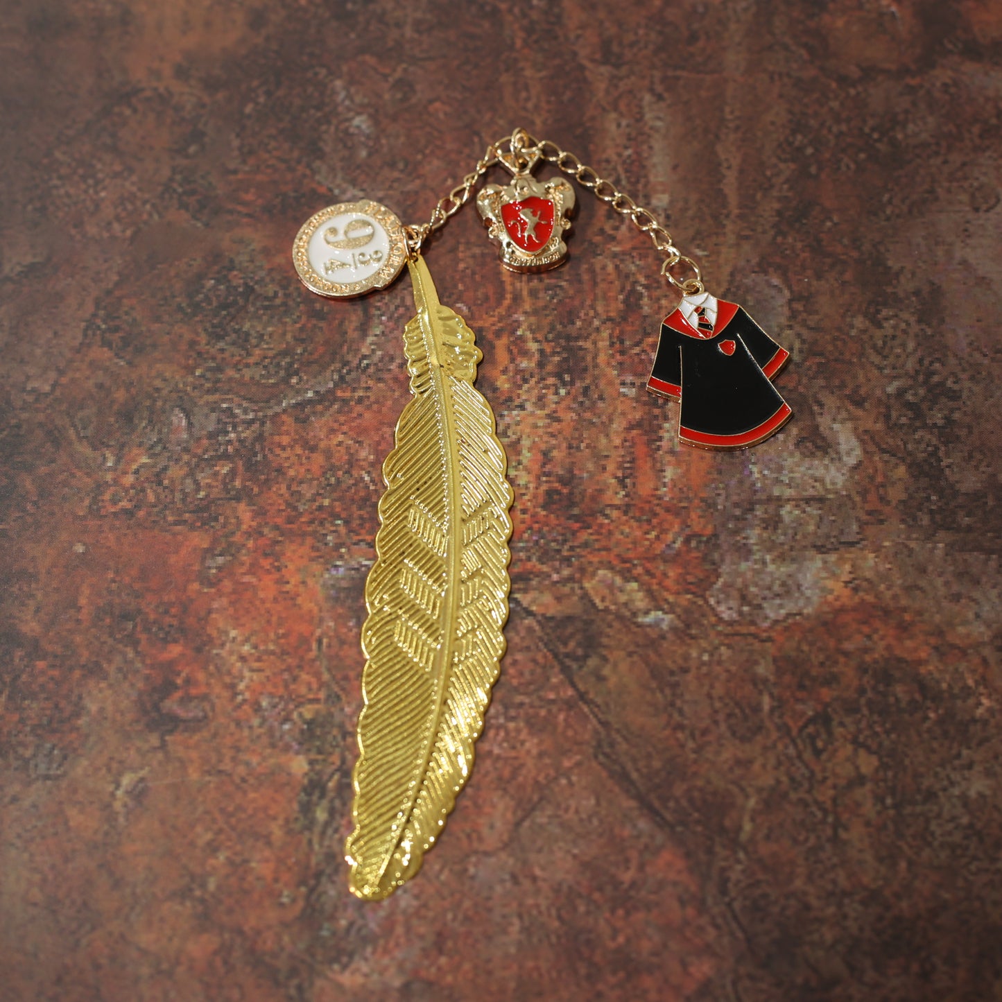 Harry Potter House Crest Metal Feather Bookmark