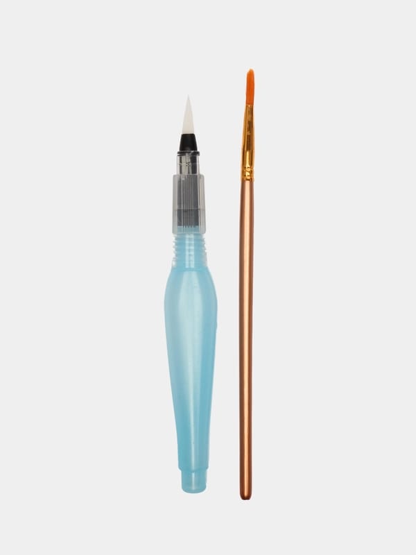 36 Color Solid Watercolor Cakes Set with Brush, Pencil, Sharpener & Sponge