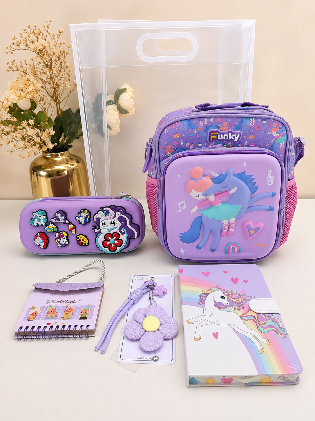 Lavender Unicorn Premium Hamper | Personalised Kids Gift Hamper | Rakhi Hamper.