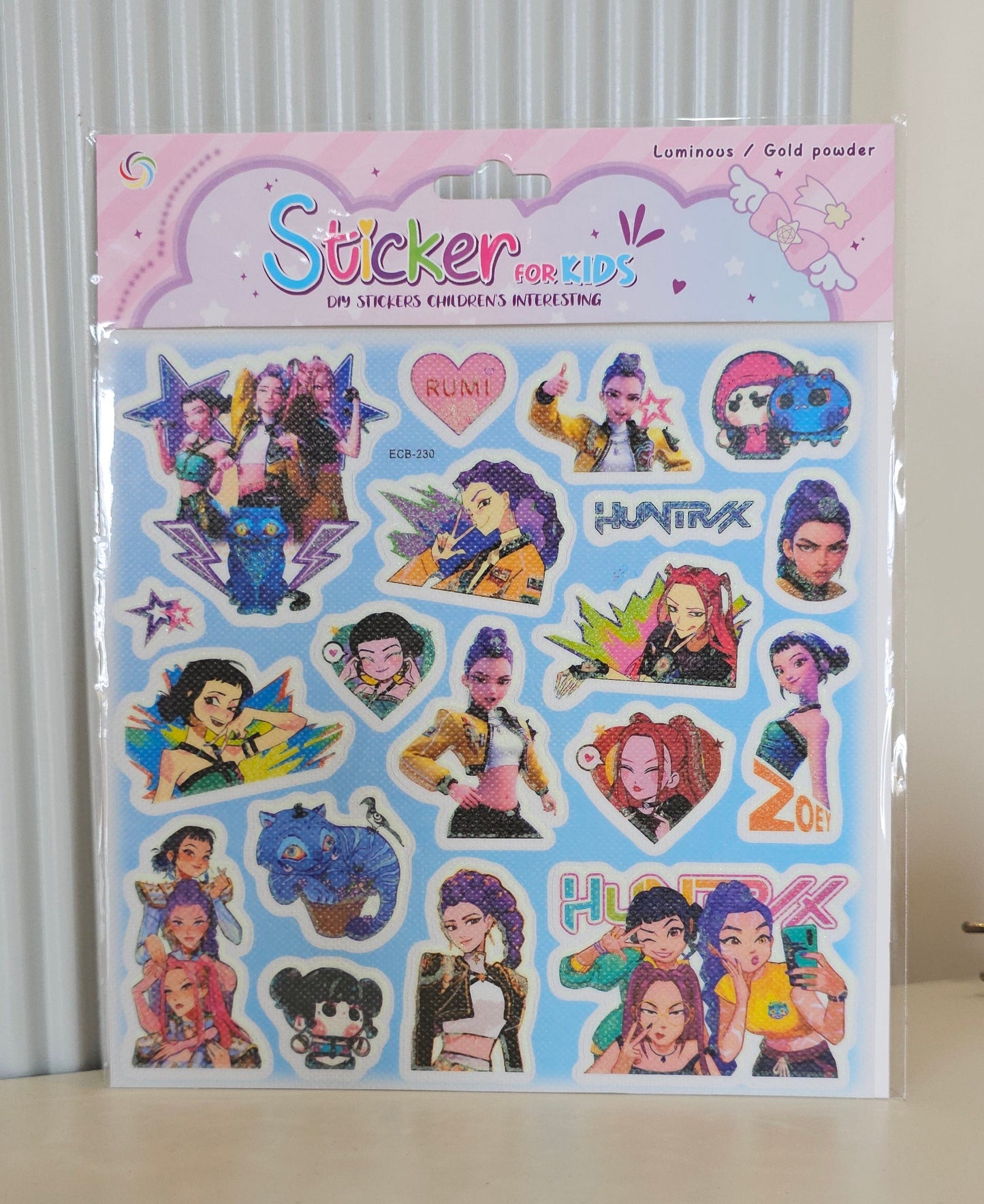 K-Pop Demon Hunter DIY Sticker Sheet | Cute Aesthetic Stickers for Kids & Teens