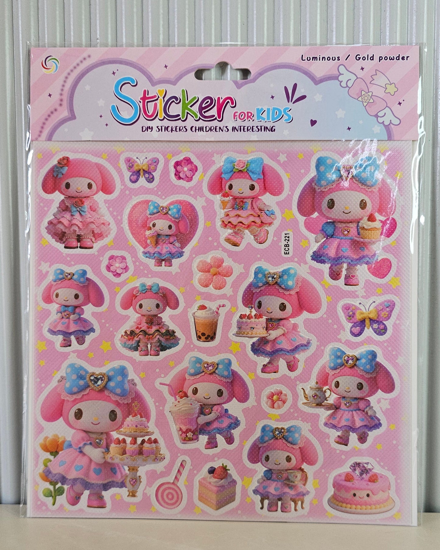 Sanrio Character DIY Sticker Sheet | Cute Aesthetic Stickers for Kids & Teens