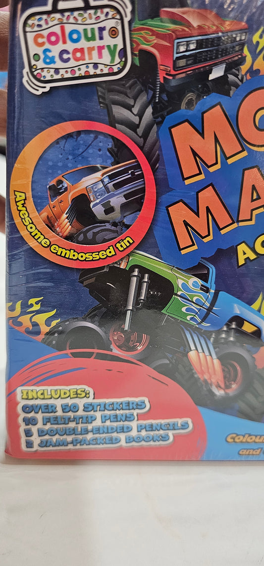 Monster Machine Activity Tin | Colour & Carry