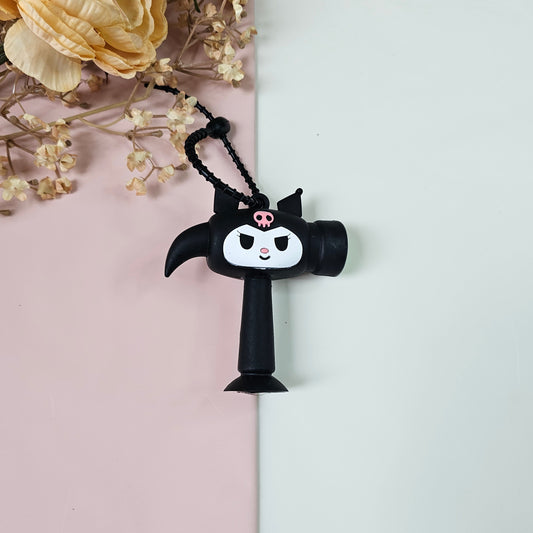 Cute Kuromi Hammer Choo Choo Keychain with Sound | Musical Sensory Bag Charm Toy
