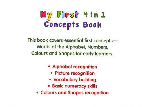 My First 4 in 1 Concepts Book (Carry Along)
