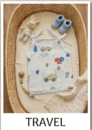 Newborn Pure Muslin Cotton Tie-Shoulder Singlets – 10" x 8.5" Essential Basics.