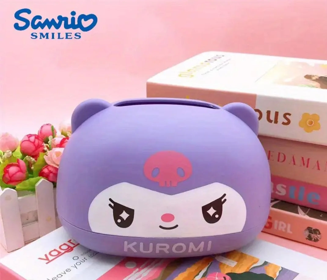 Kuromi Cute Pastel Tissue Holder for Desk & Car