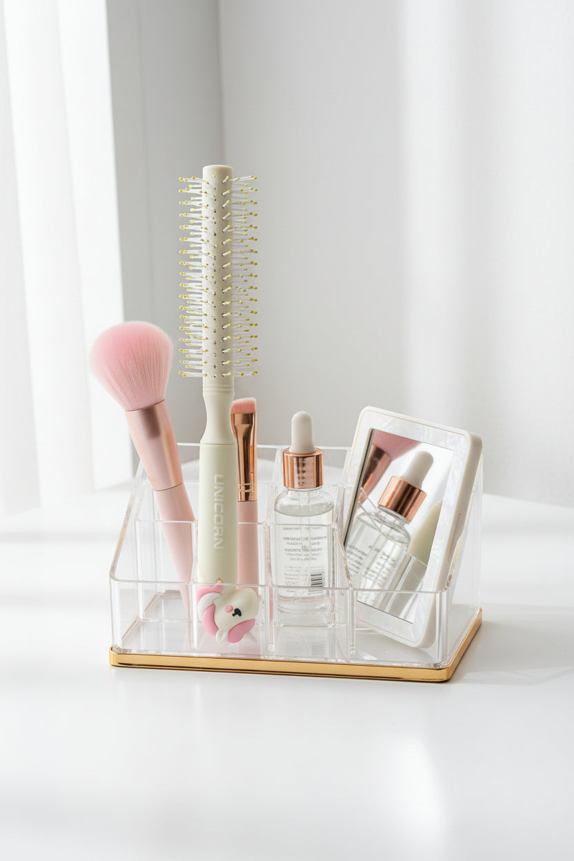 Cute Unicorn Round Hair Brush for Girls – Soft Pastel Styling Comb.