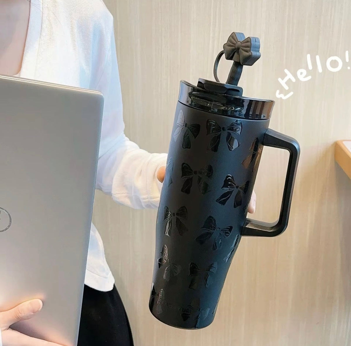 Sitarayuri Bow Embossed Insulated Tumbler 1200ml | 40oz
