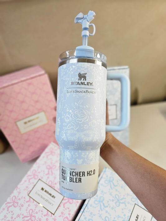 Premium Floral Edition Stanley FlowState Quencher H2.0 Tumbler 40oz (1.18L) | Limited Edition | Luxury Gift