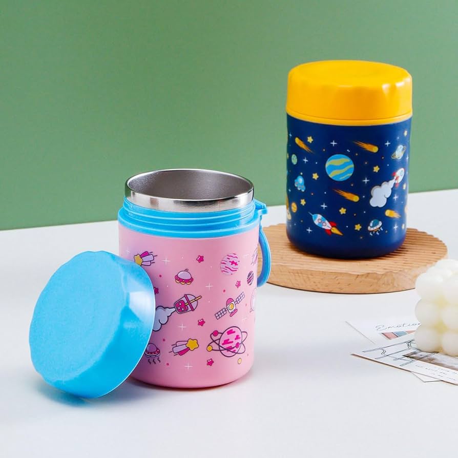 Kids Insulated Stainless Steel Food Jar – Space Design