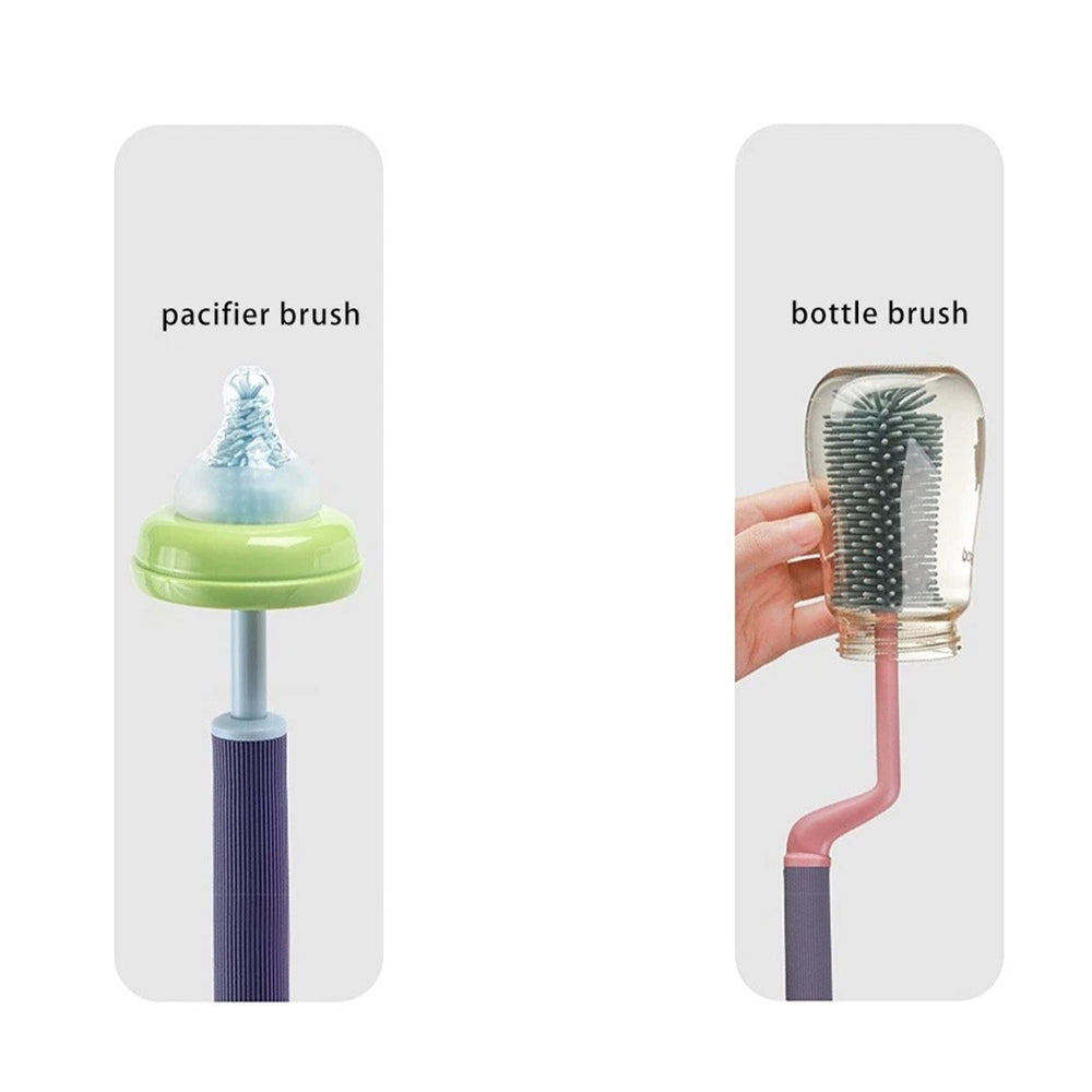Silicone Bottle Cleaning Brush Set.