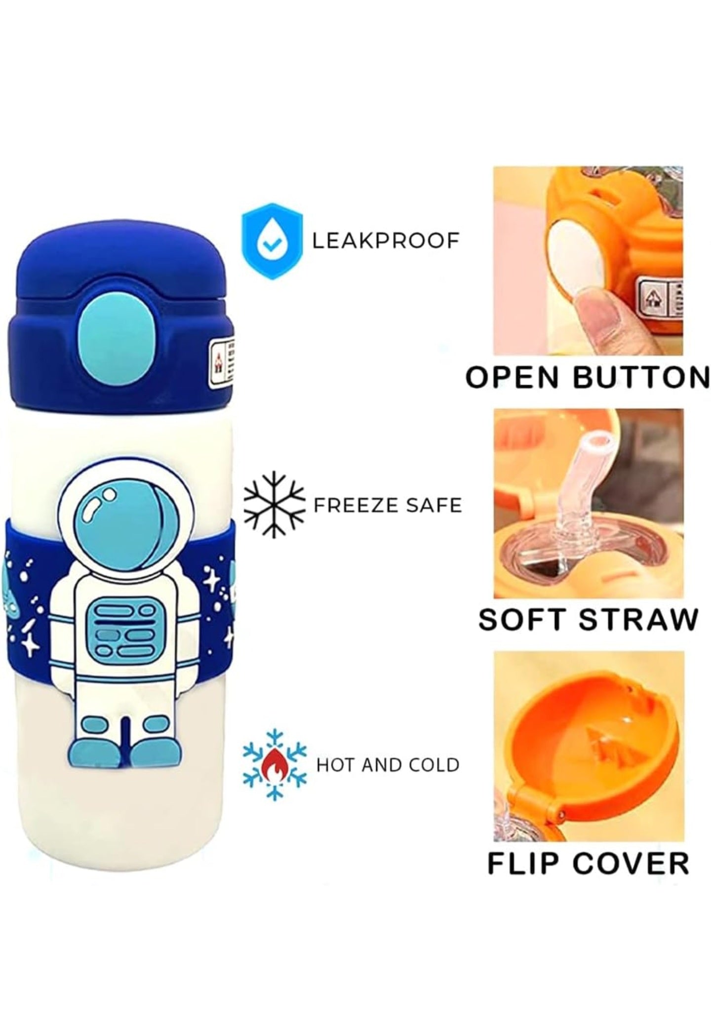 Astronaut Double Wall Stainless Steel Bottle | Insulated Water Bottle For Kids| 500ml.