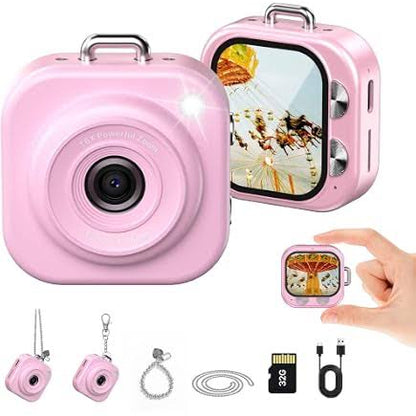 Q16 Mini CCD Digital Camera – Pink& black  Pocket Camera for Kids
