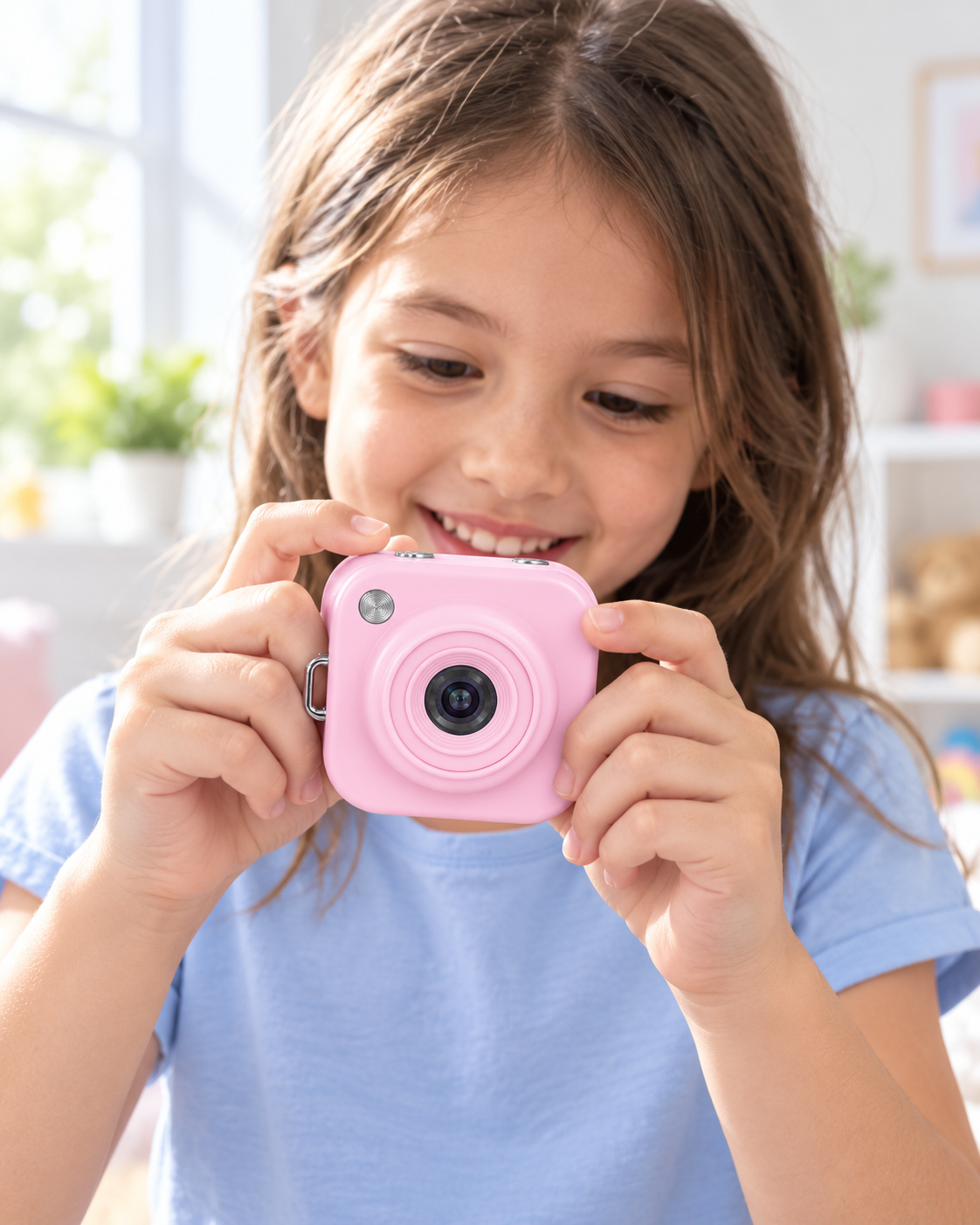 Q16 Mini CCD Digital Camera – Pink& black  Pocket Camera for Kids