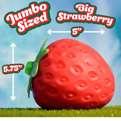 Squeeze Strawberry Squishy Toy – Soft Strawberry Stress Relief Toy