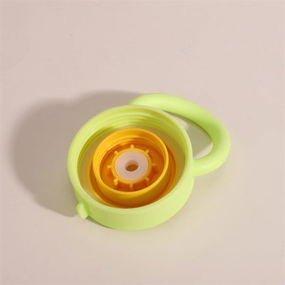 Pastel Wavy Design Water Bottle with Straw & Handle – Stay Happy Sipper Bottle