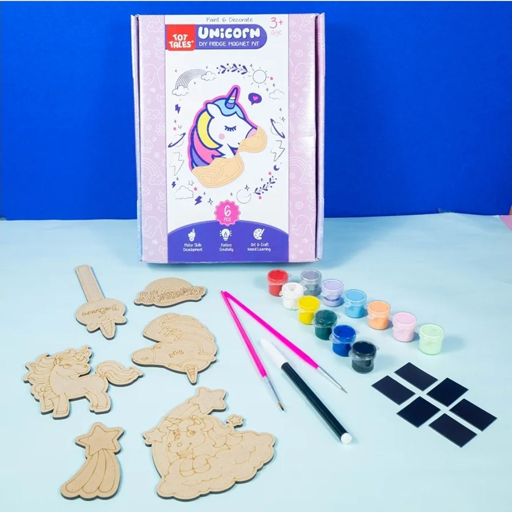 Tot Tales DIY Fridge Magnet Painting Kit – Kids’ Creative Craft Set