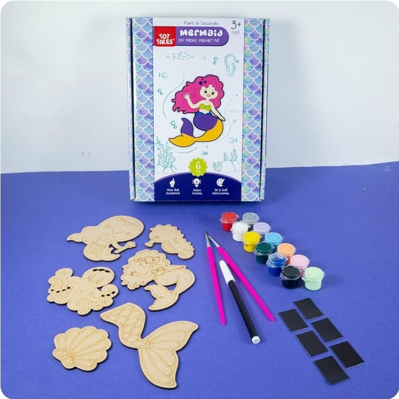 Tot Tales DIY Fridge Magnet Painting Kit – Kids’ Creative Craft Set