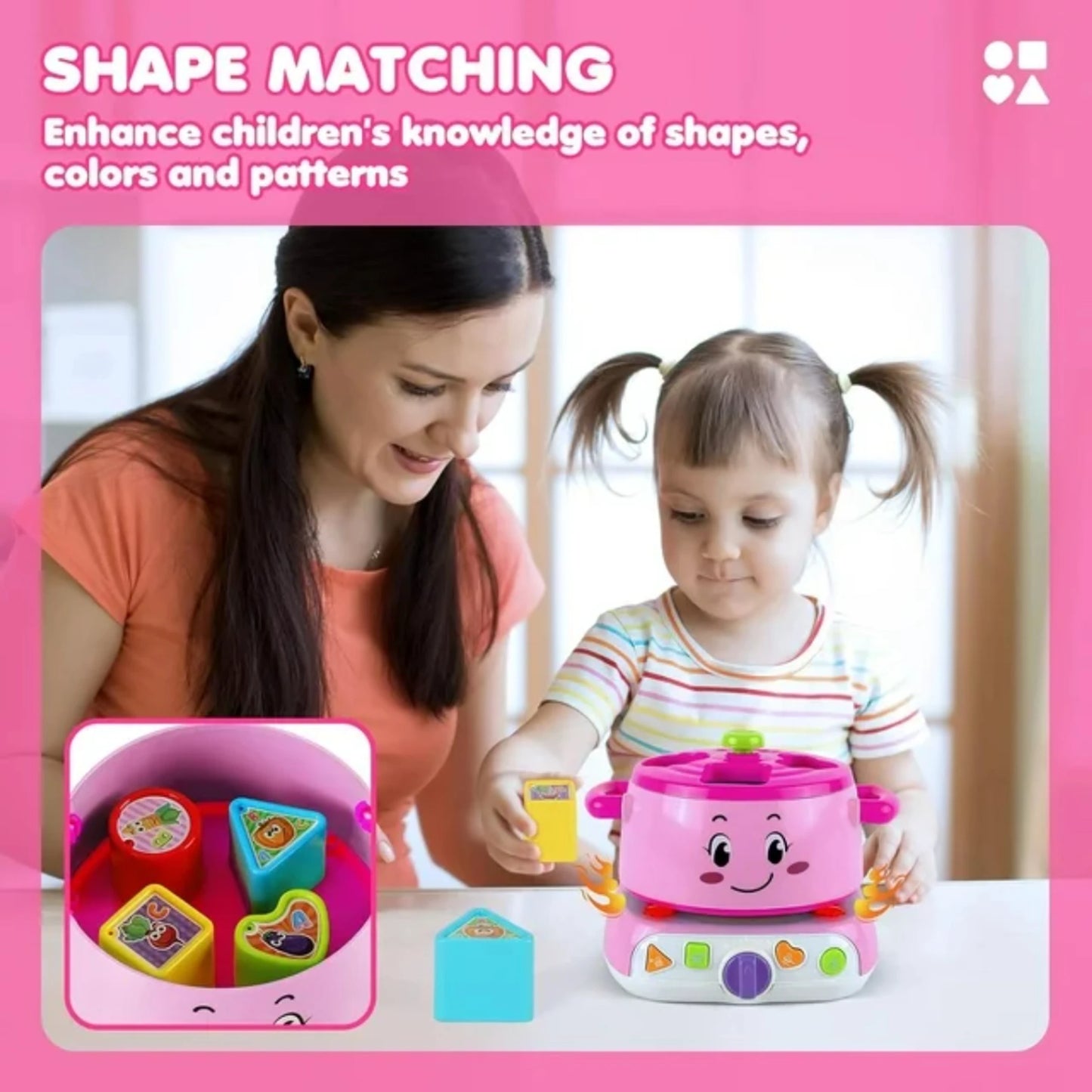 Kids Magic Cooking Pot Toy with Lights & Music