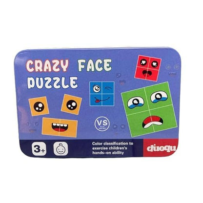Crazy Face Puzzle Cube Game – Expression Matching Toy (3+ Years)