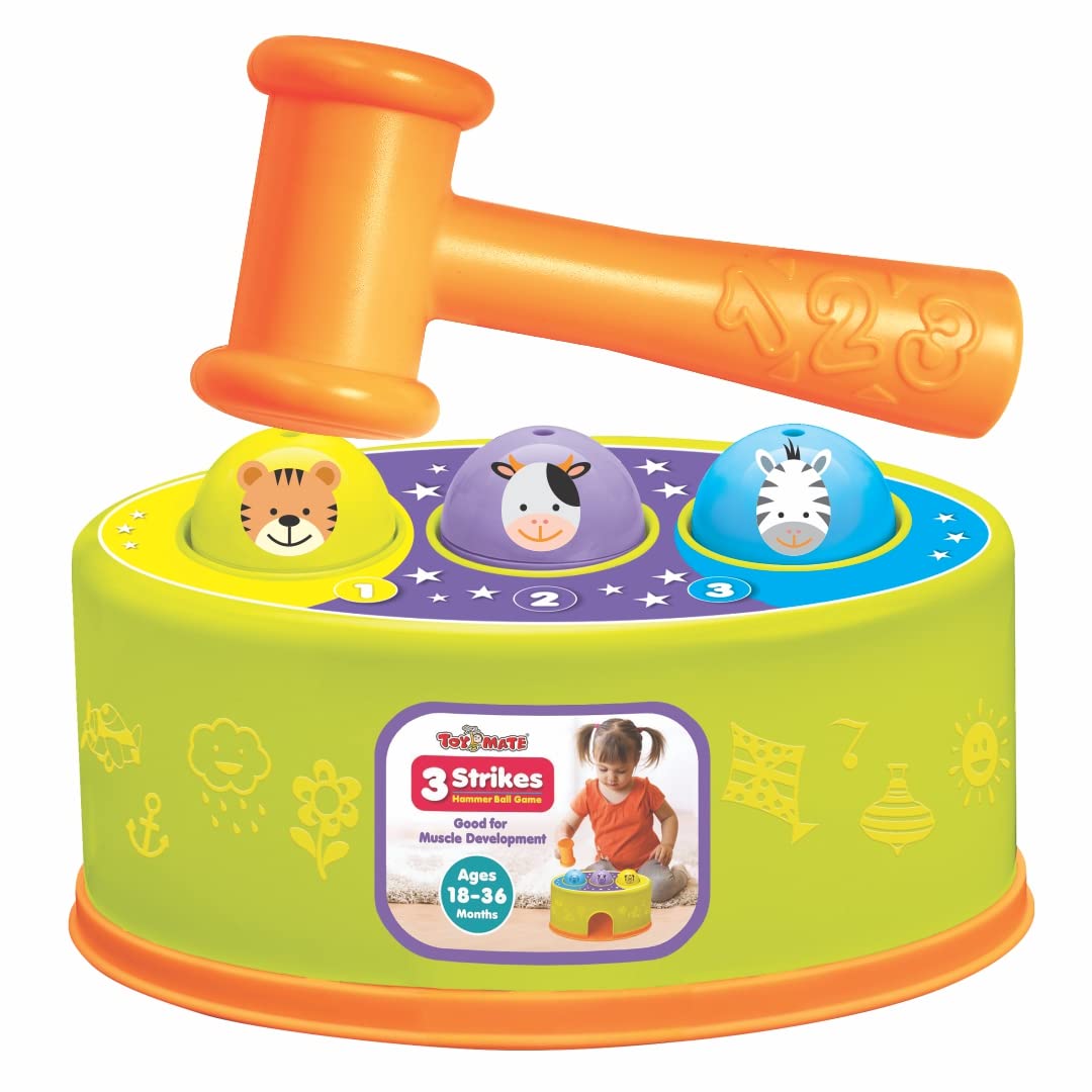 3 Strikes Hammer Ball Game – Toddler Activity Toy (18–36 Months)