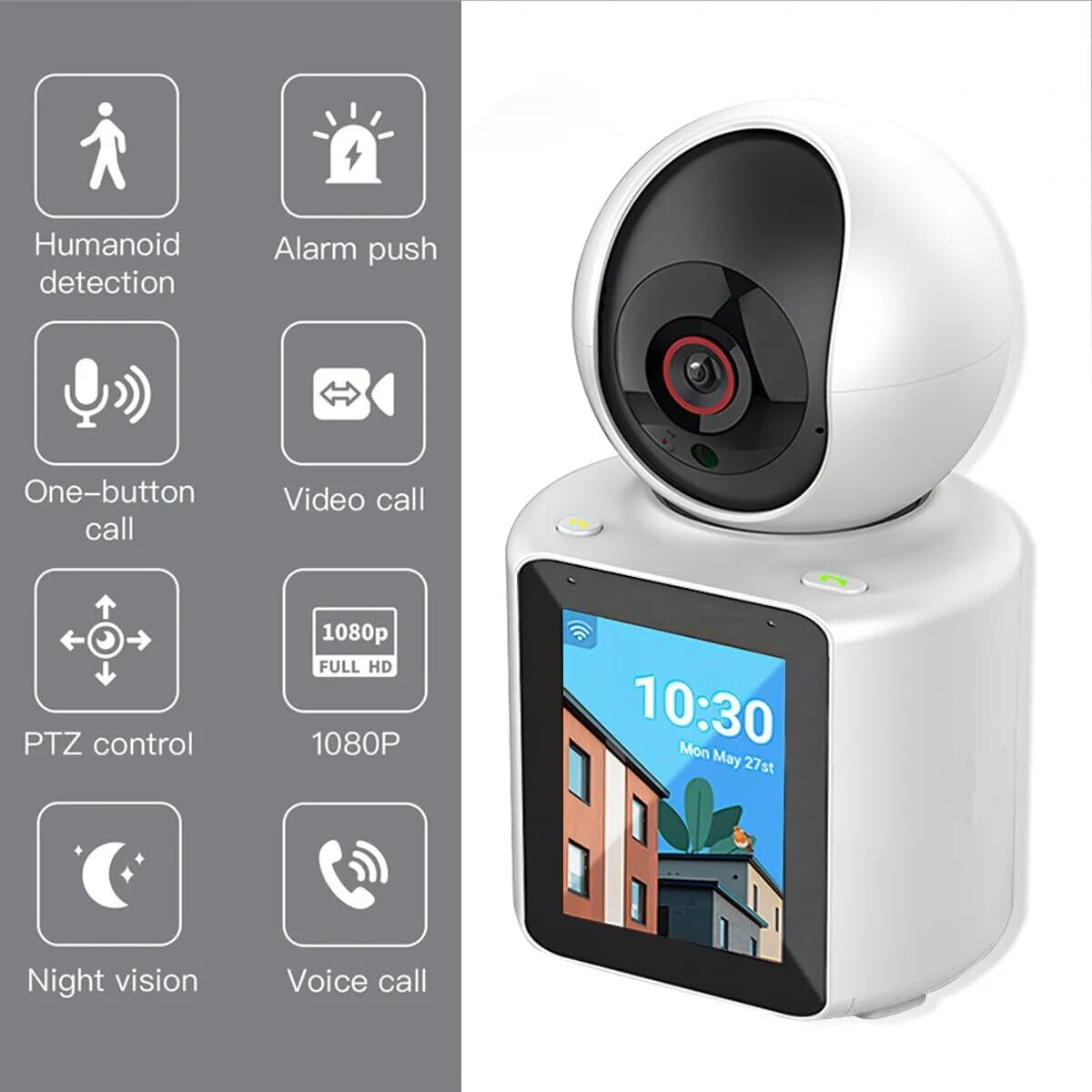 Smart Baby Monitoring Video Calling Camera with Screen | 1080P WiFi Security Camera