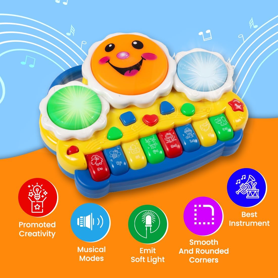 Sunshine Musical Piano Toy with Lights & Sound for Kids
