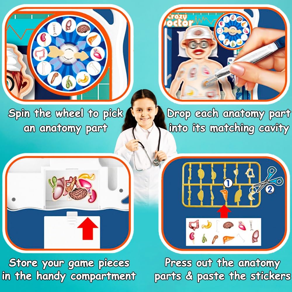 Crazy Doctor Game for Kids – Fun Operation Skill Board Game