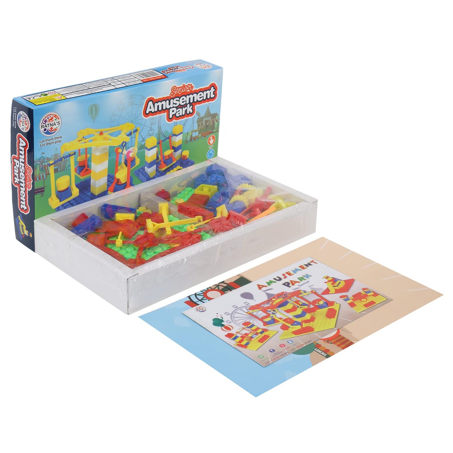 Ratna’s Senior Amusement Park – 65 Pieces Interlocking Blocks Set (3+ Years)