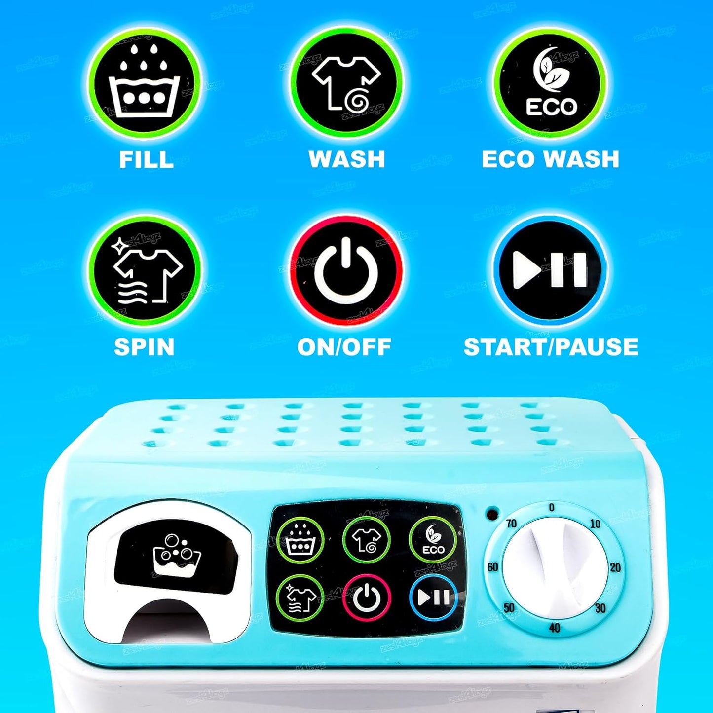 Kids Toy Washing Machine with Lights & Sound