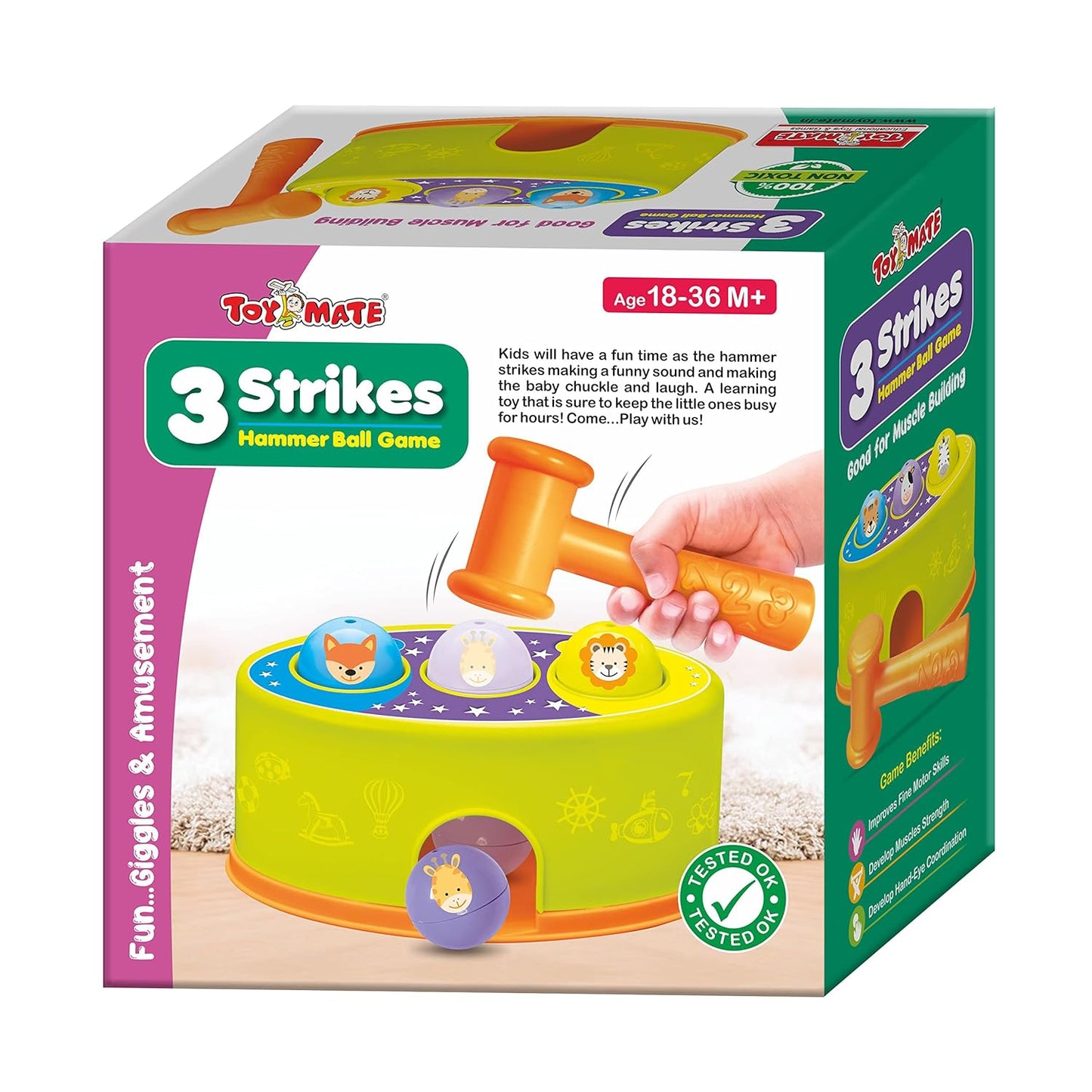 3 Strikes Hammer Ball Game – Toddler Activity Toy (18–36 Months)