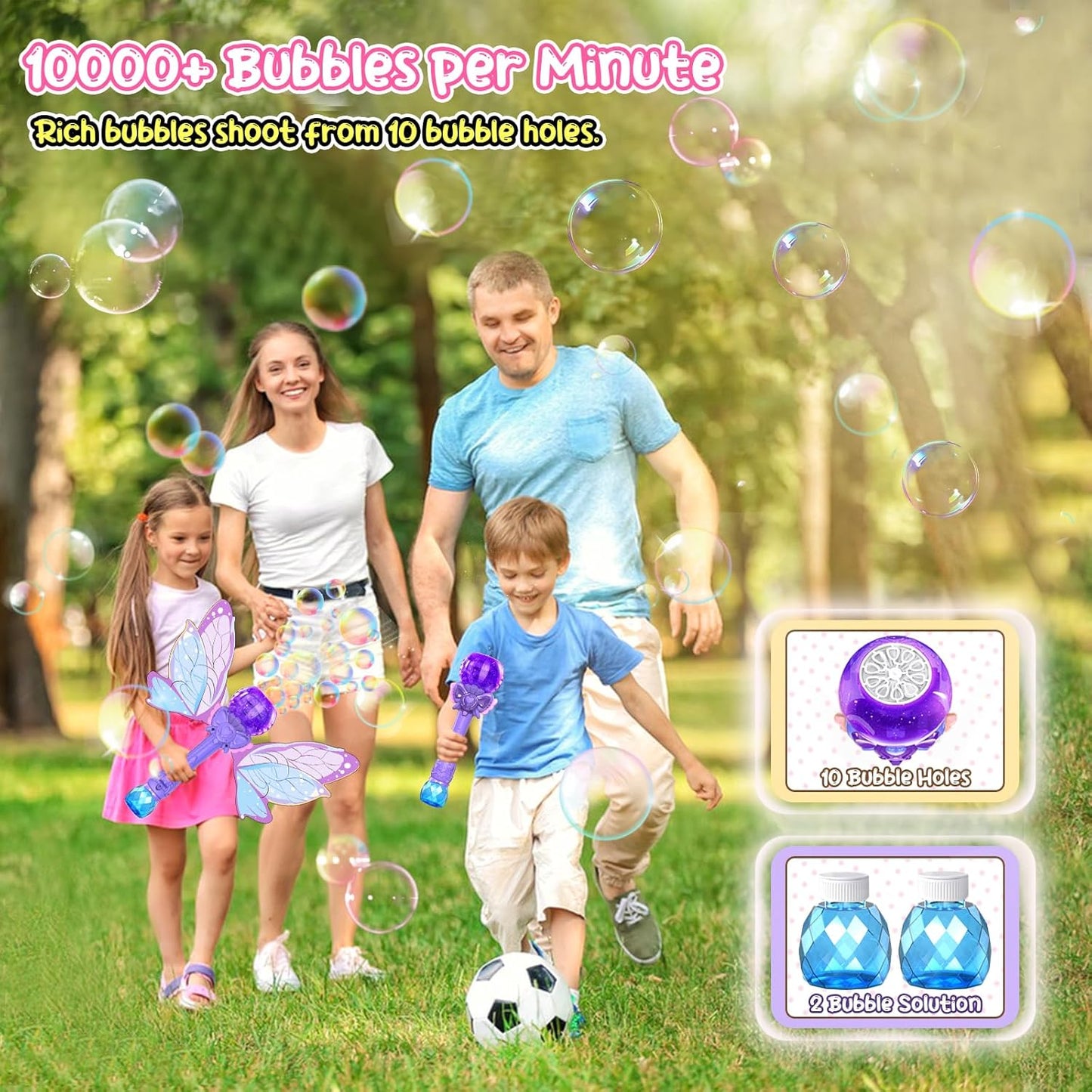 Butterfly Bubble Wand Toy for Kids – Automatic Bubble Maker