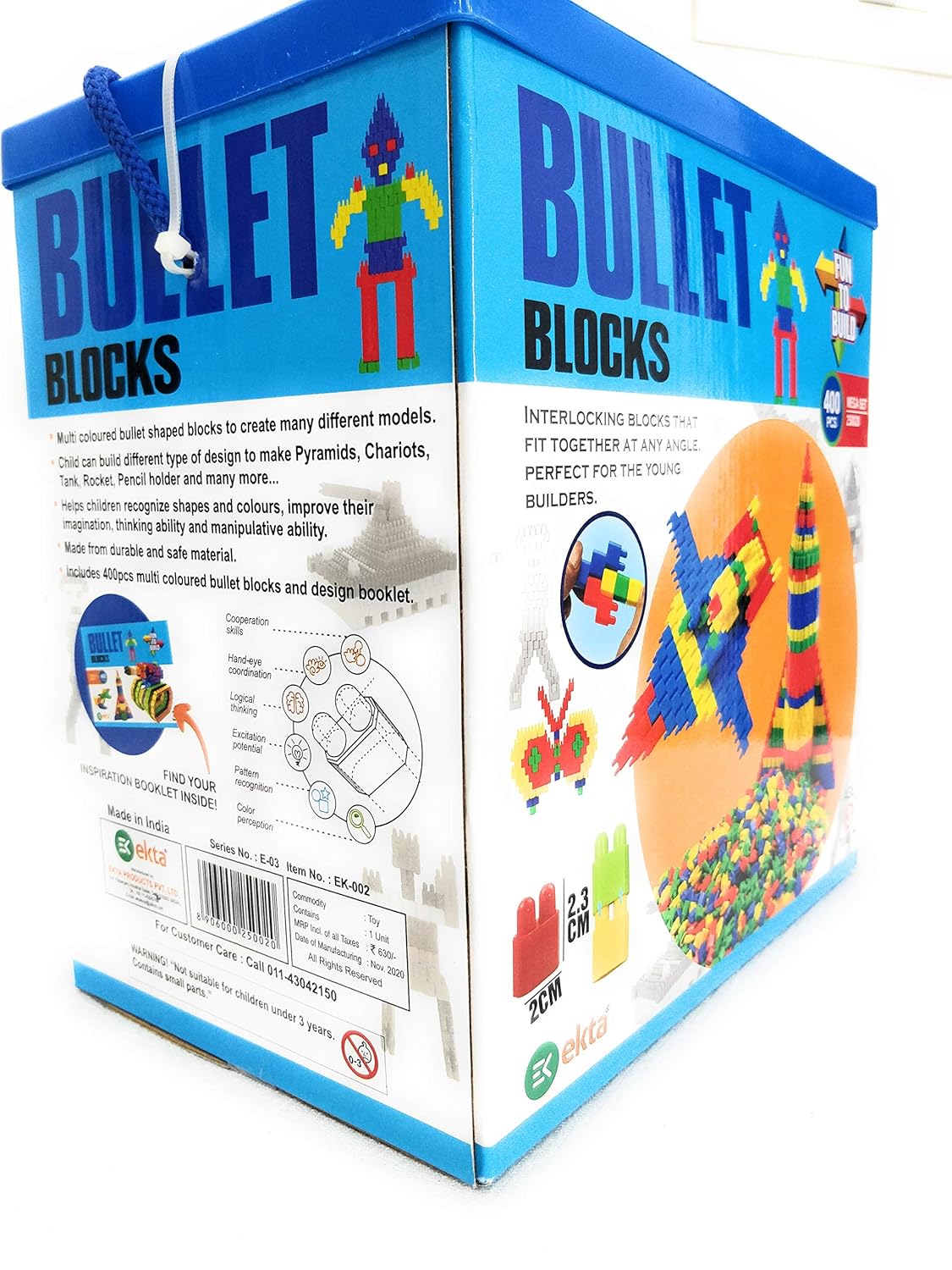 Bullet Blocks 400 Pieces Mega Set – Interlocking Building Blocks for Kids