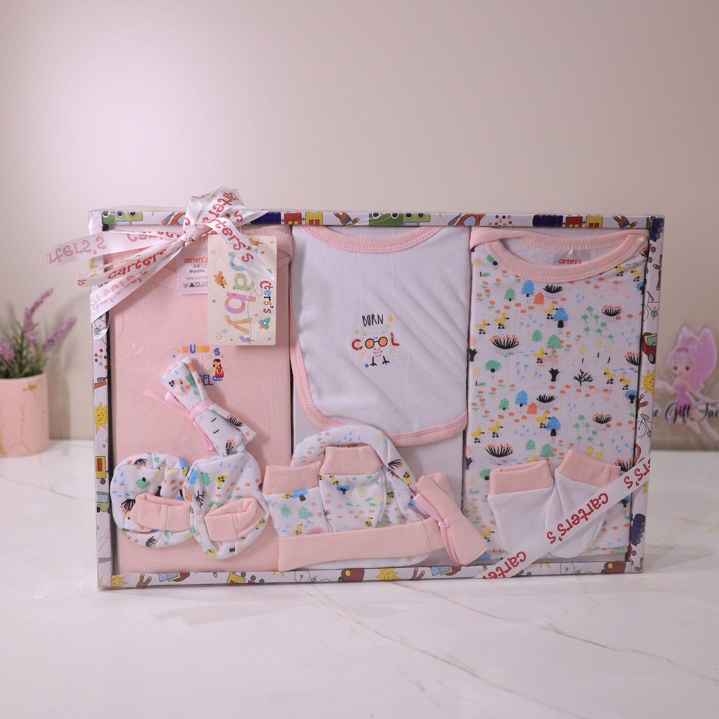 Newborn Baby Gift Set – 9 Piece Cotton Essentials Set