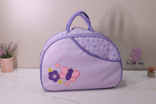 Baby Diaper Travel Bag with Changing Mat and Shoulder Strap – Butterfly Design