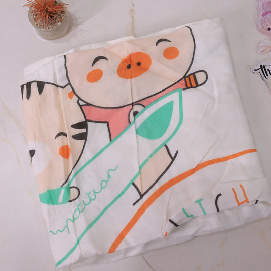 Infant Cotton Bed Sheet – Cute Cartoon Animal Baby Crib Sheet