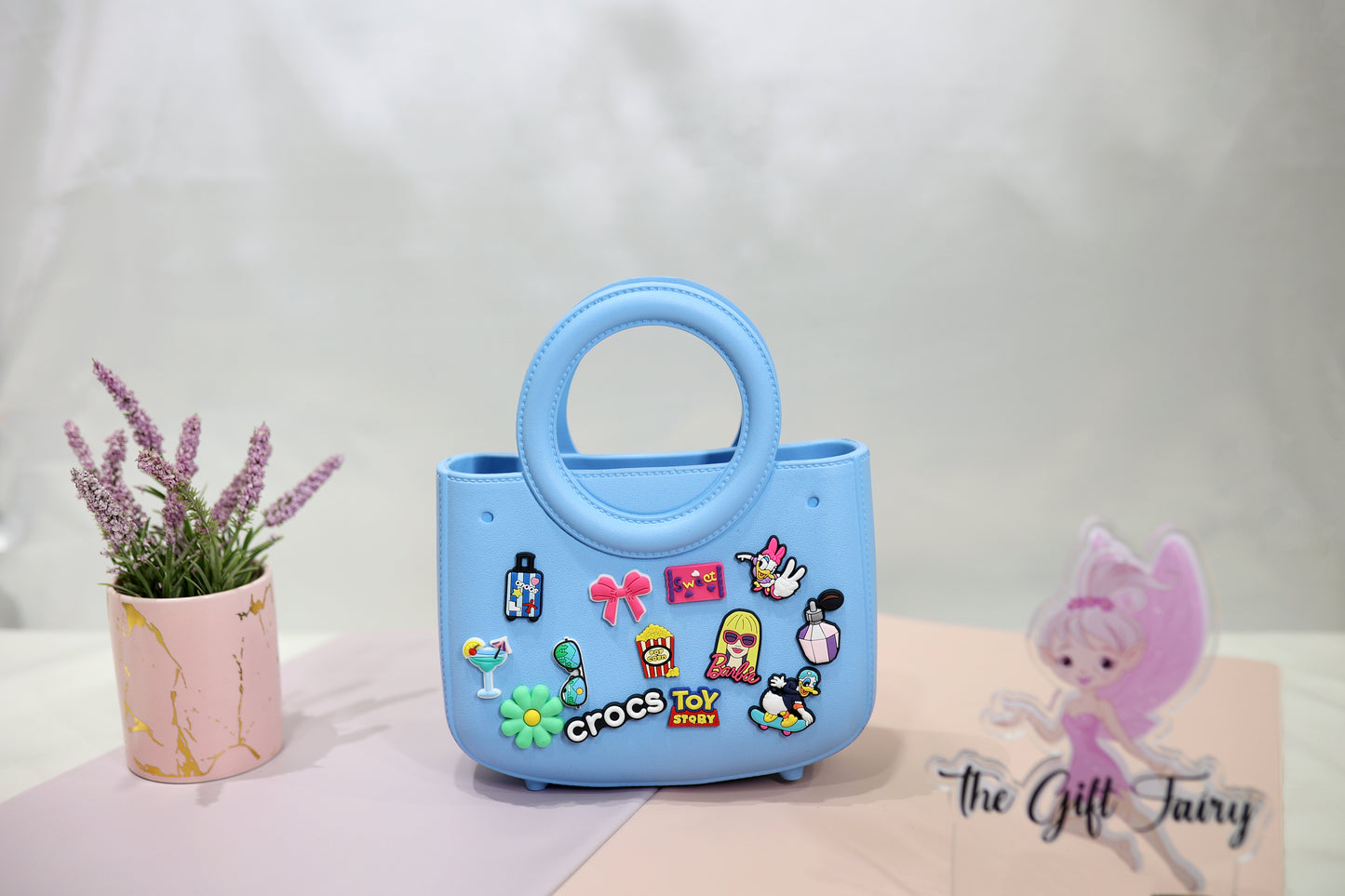 The Gift Fairy DIY Charm Tote – Personalized Mini Silicone Purse for Kids