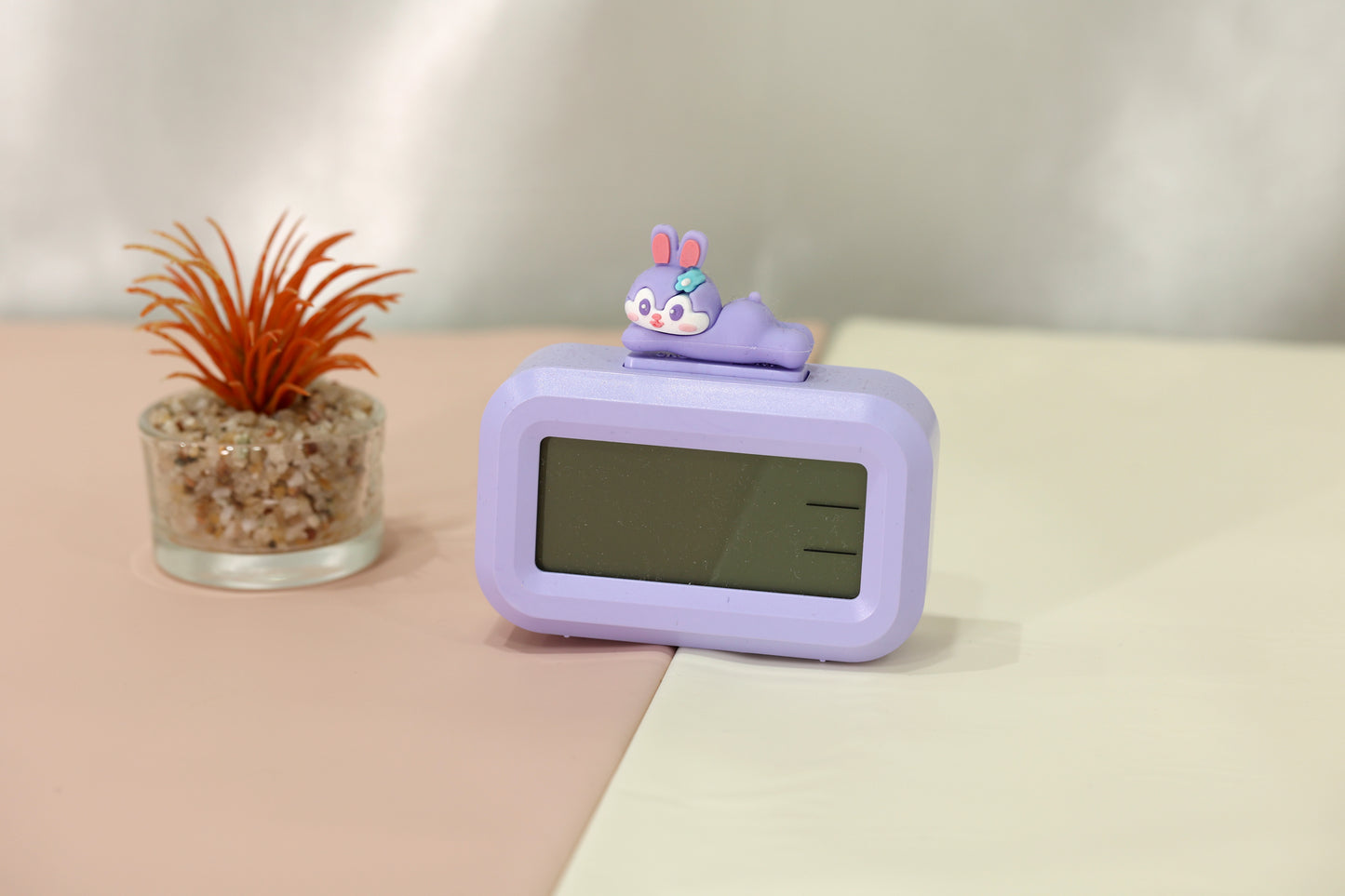 Cute Silicone Character Digital Alarm Clock with Temperature Display
