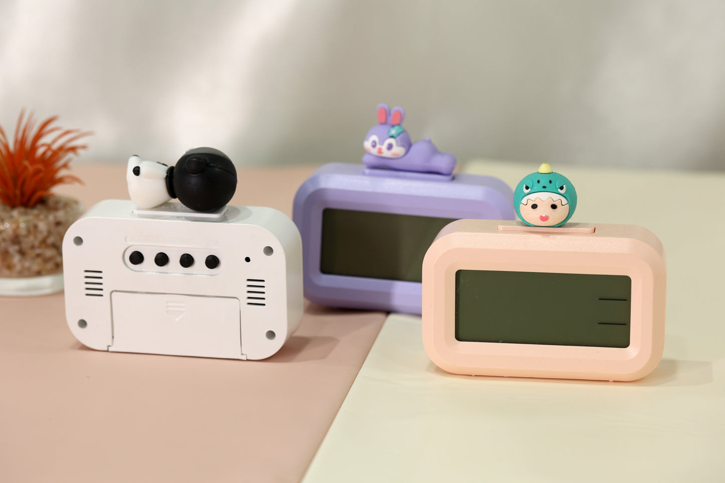 Cute Silicone Character Digital Alarm Clock with Temperature Display