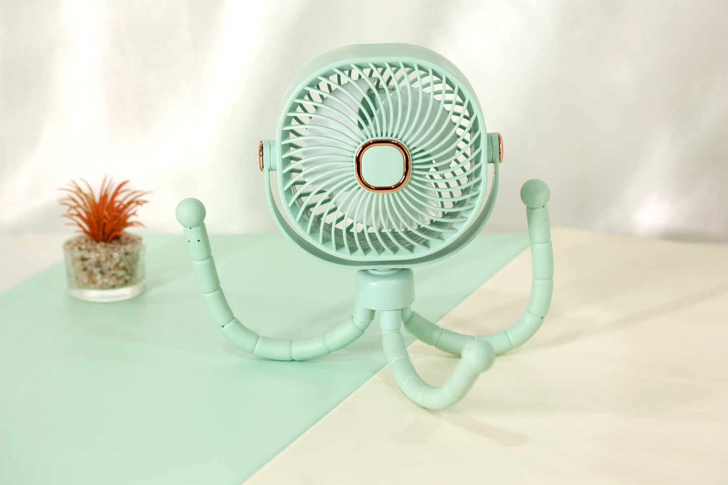 Flexible Tripod USB Mini Fan for Desk, Bed & Travel