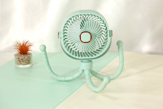 Flexible Tripod USB Mini Fan for Desk, Bed & Travel