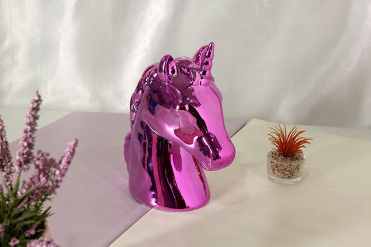 Metallic Unicorn Piggy Bank – Pink Gloss Finish