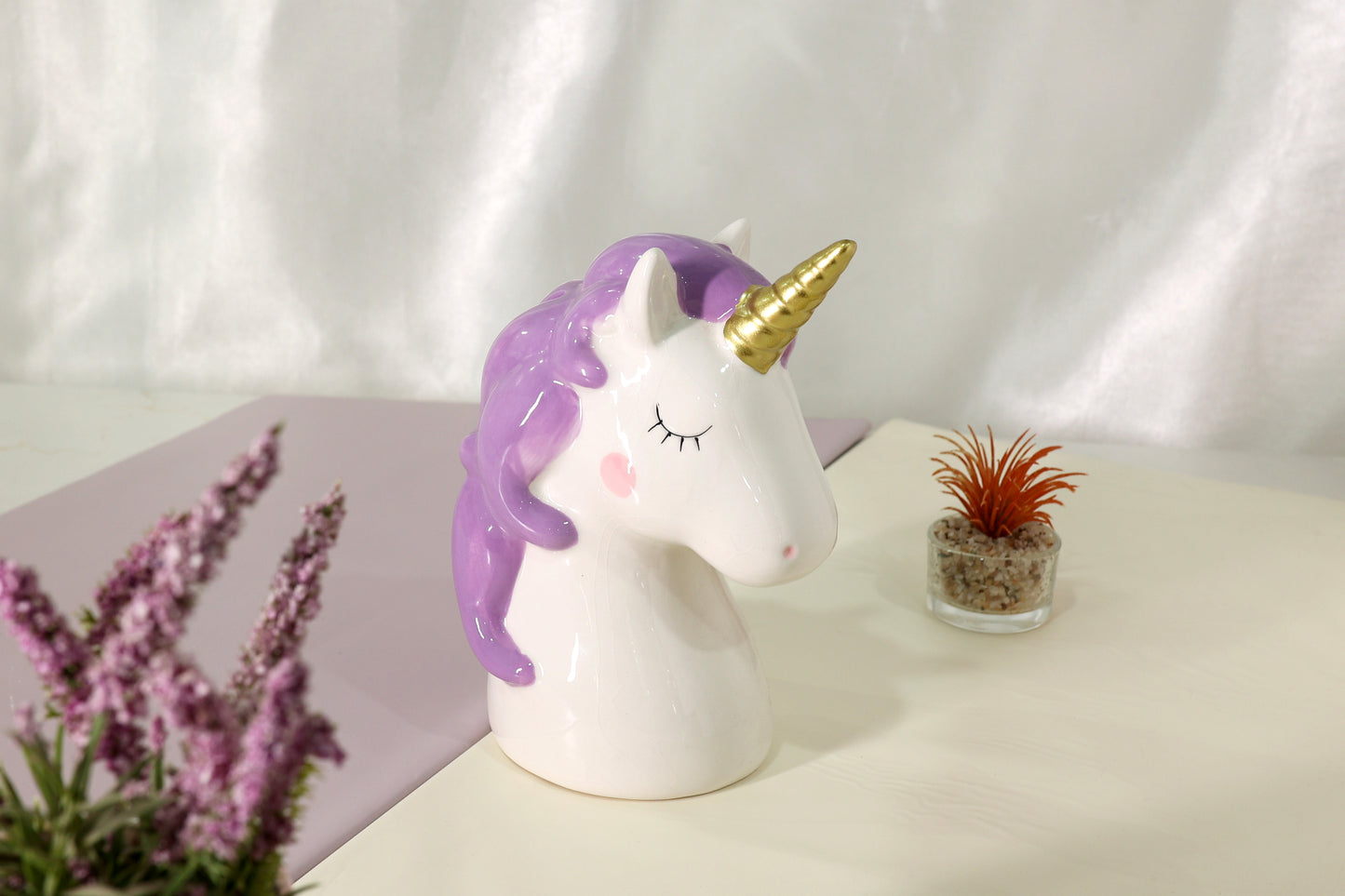 Unicorn Piggy Bank – Glossy Ceramic Coin Saver