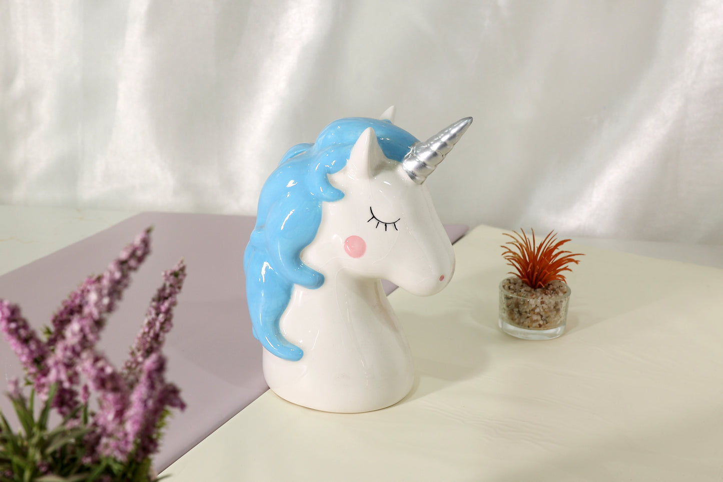 Unicorn Piggy Bank – Glossy Ceramic Coin Saver